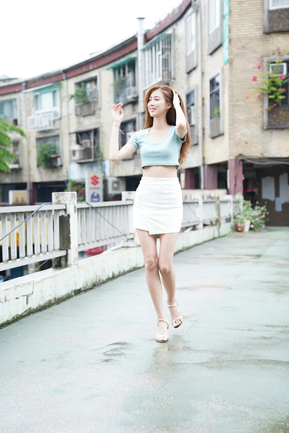 [Mzsock] NO.129 Liao Tingqi’s midriff-revealing short skirt shows off her beautiful legs street photography#[99P]-30