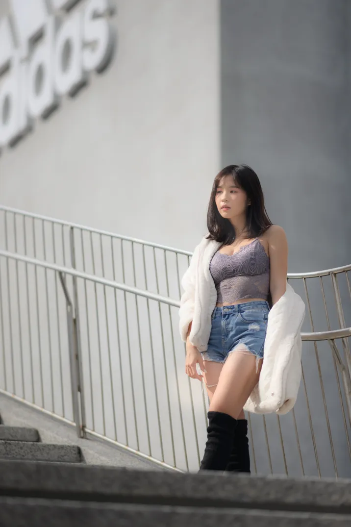 [Mzsock] NO.215 YoYo denim shorts and boots street photography#[105P]-58